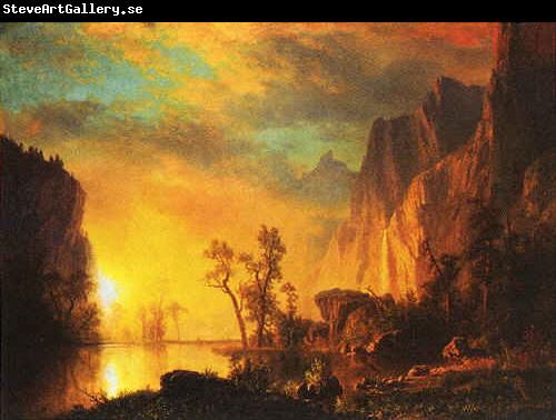 Albert Bierstadt Sunset in the  Rockies